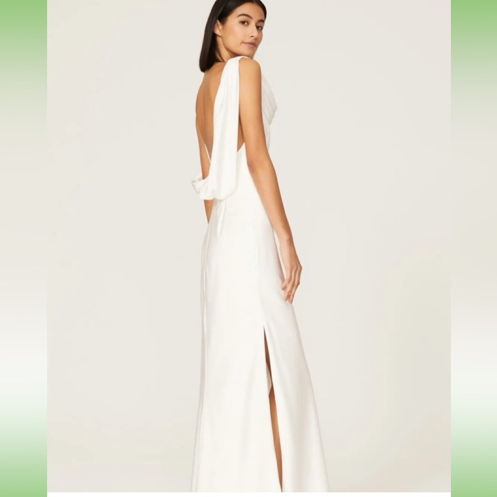 Fame and Partners White Backless Dress